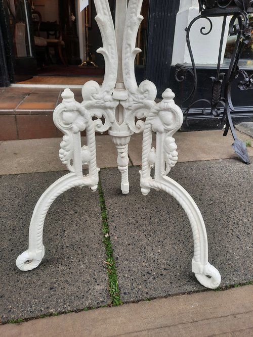 Victorian Cast Iron And Mahogany Garden Table photo for sale