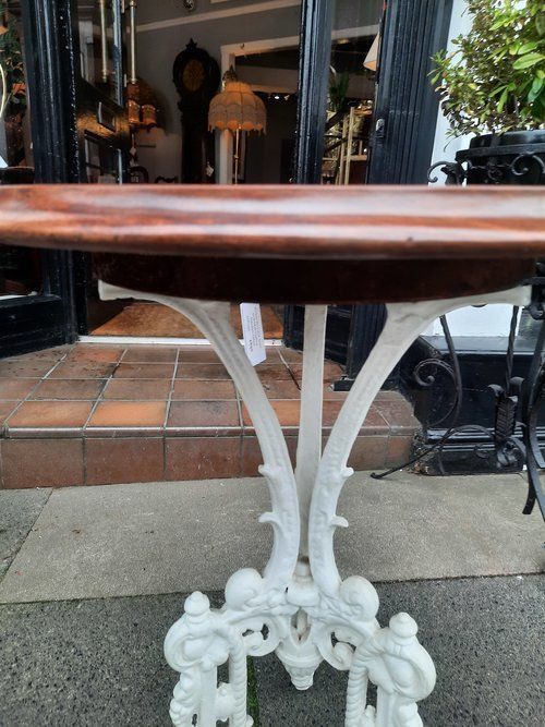 Victorian Cast Iron And Mahogany Garden Table photo vinterior