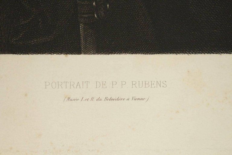 Steel Engraving Of The Portrait Of Peter Paul Rubens photo Art