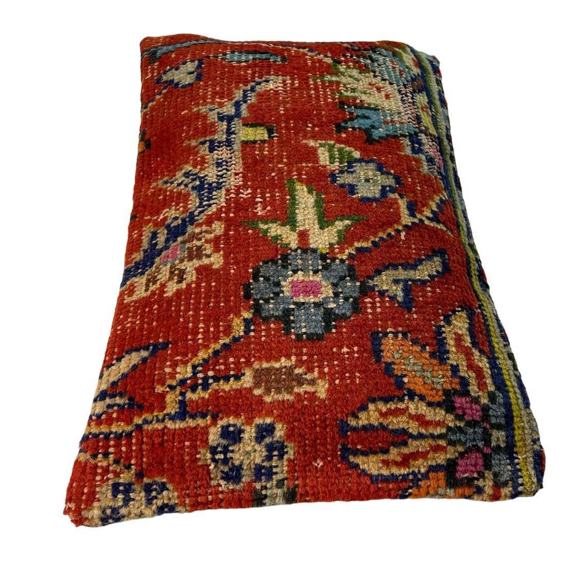 12'' X 20'' Vintage Hand Made Rug Cushion Cover, 30 X 50 Cm Decorative Rug Pillow Cover, Large Vintage Turkish Rug Cushion Cover photo buy