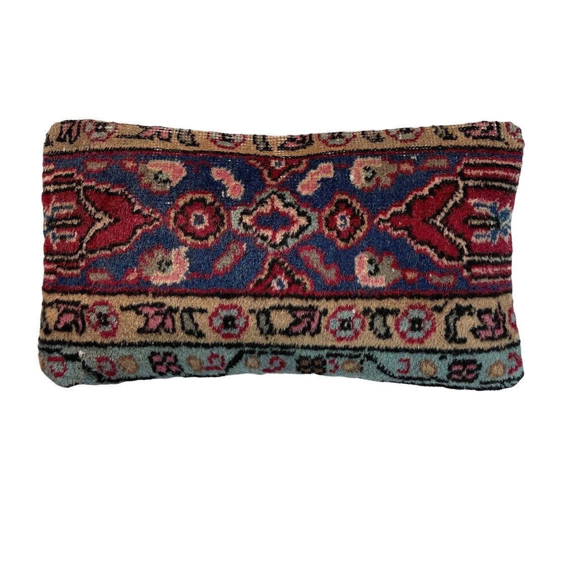 12'' X 20'' Vintage Hand Made Rug Cushion Cover, 30 X 50 Cm Decorative Rug Pillow Cover, Large Vintage Turkish Rug Cushion Cover photo vintage