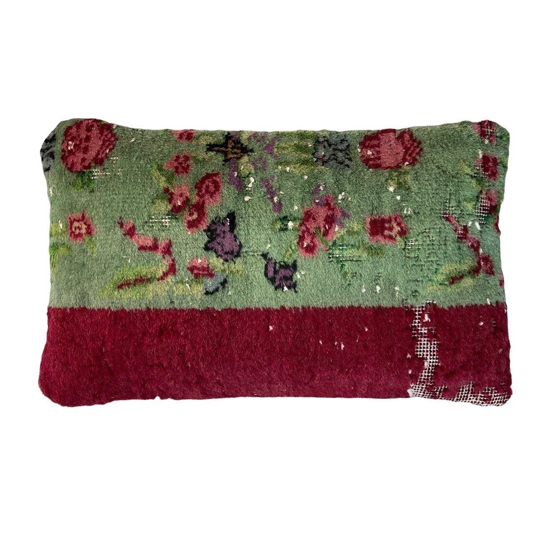 12'' X 20'' Vintage Hand Made Rug Cushion Cover, 30 X 50 Cm Decorative Rug Pillow Cover, Large Vintage Turkish Rug Cushion Cover photo vintage