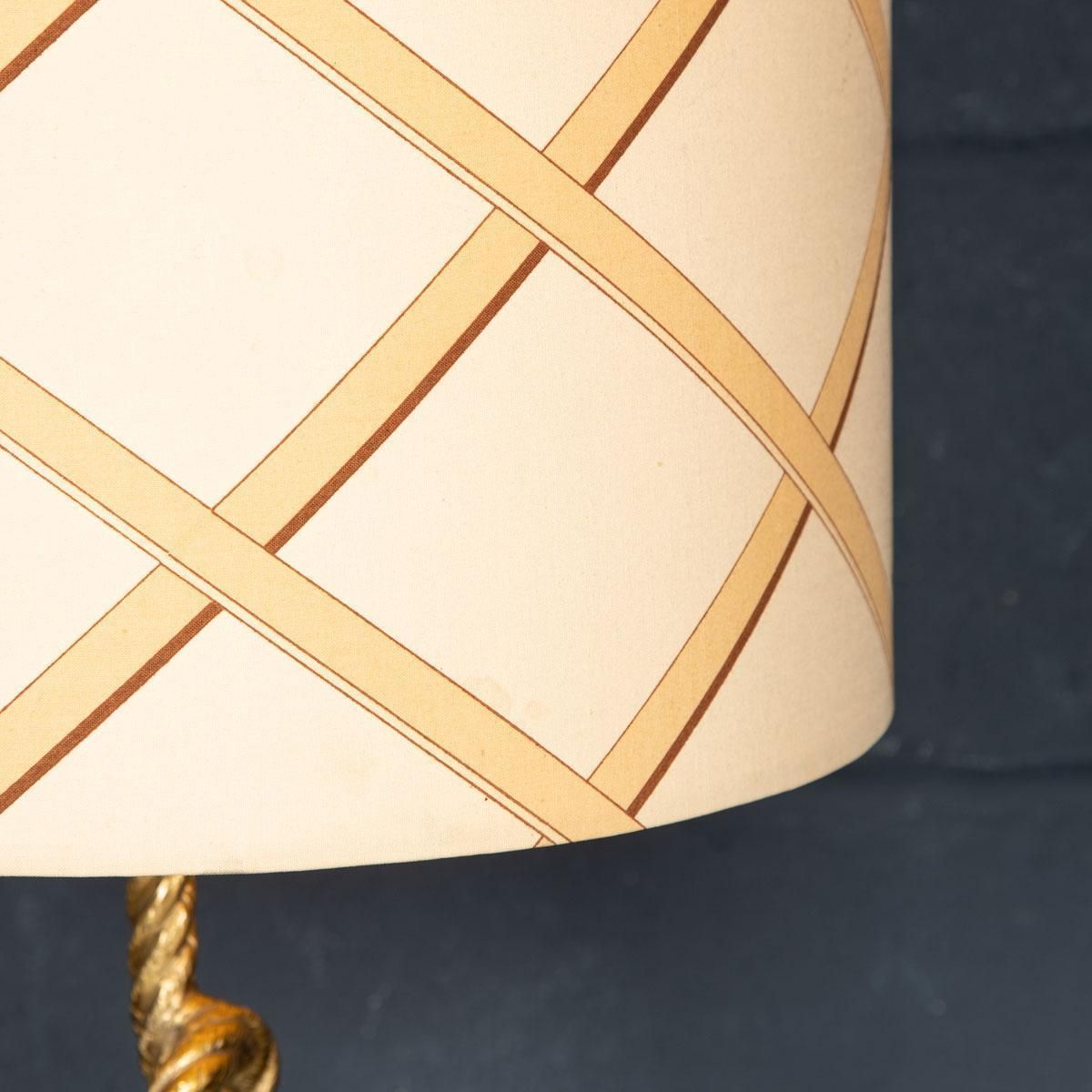 20th Century Large Table Lamp With Original Shade Attributable To Gucci, C.1980 photo vintage