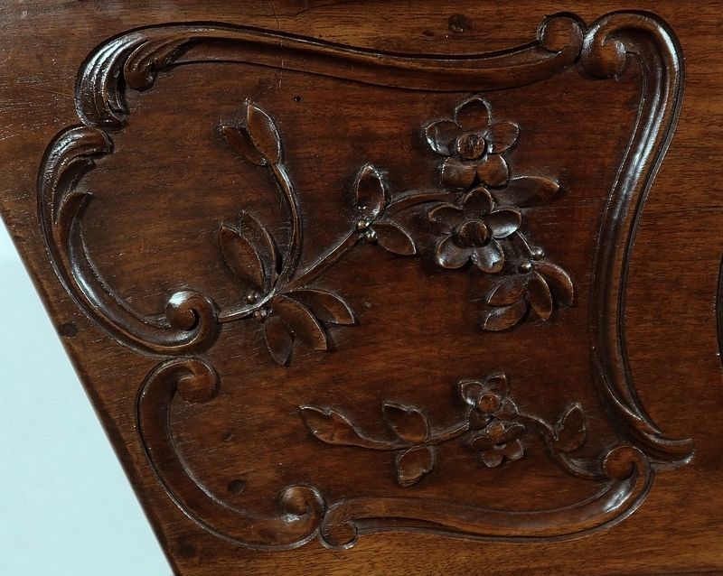 French Provencal Kneader In Solid Walnut, 19th Century photo vintage