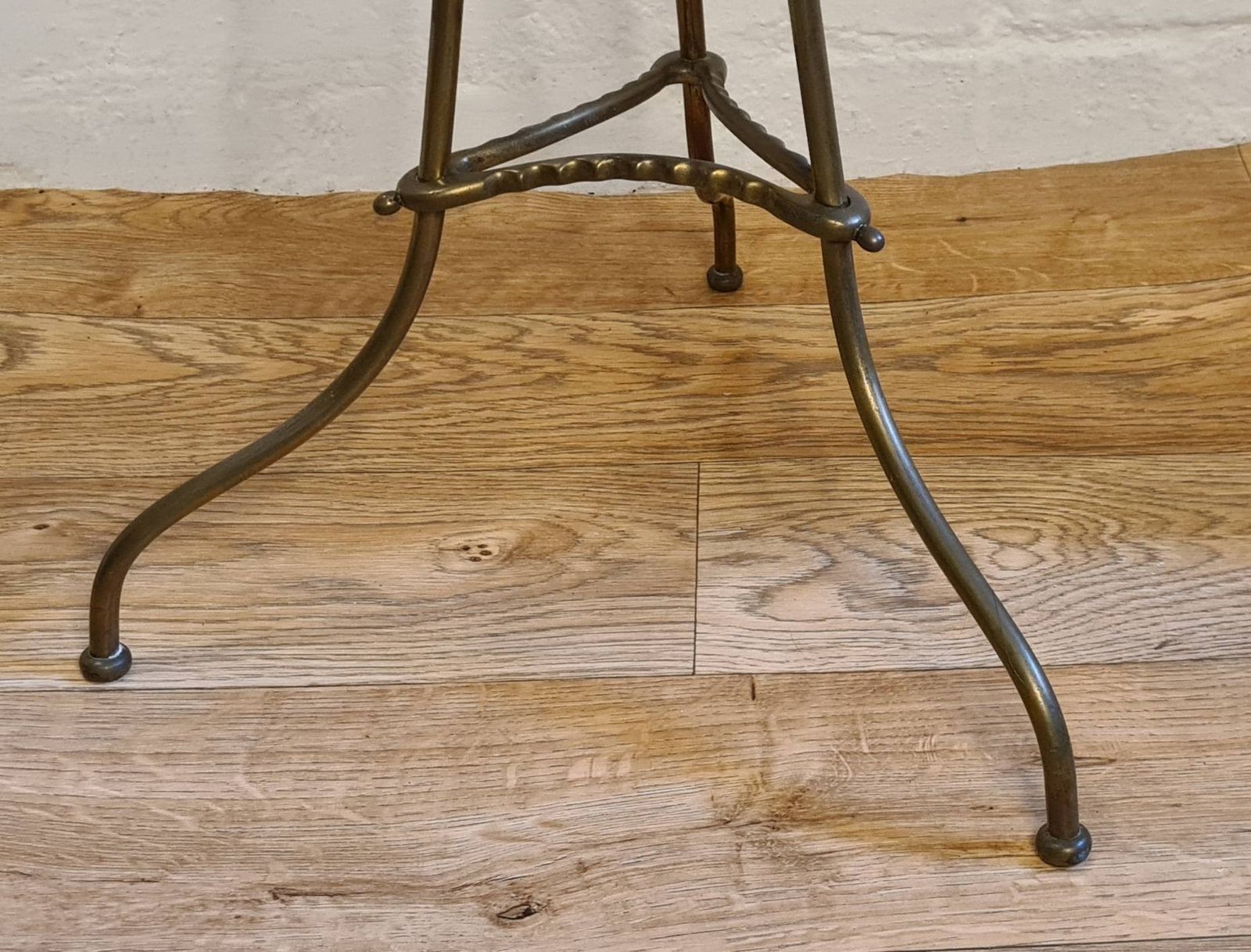 photo furniture Antique Arts And Crafts Revolving Brass And Copper Magazine Rack / Book Shelf