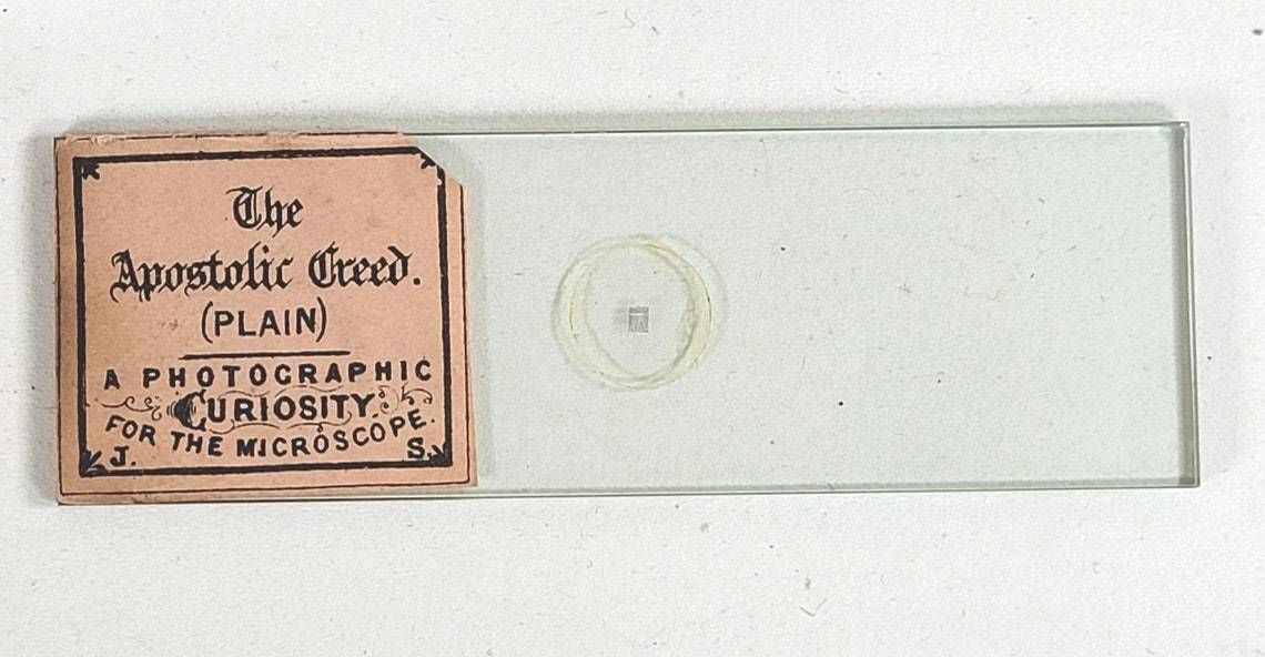 Antique Religious Microphotograph By John Stovin From 1860
