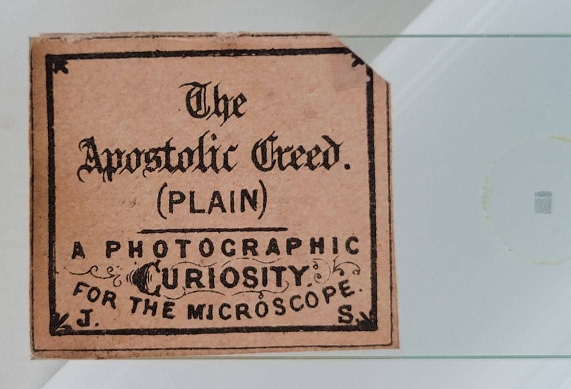 Antique Religious Microphotograph By John Stovin From 1860 photo for sale