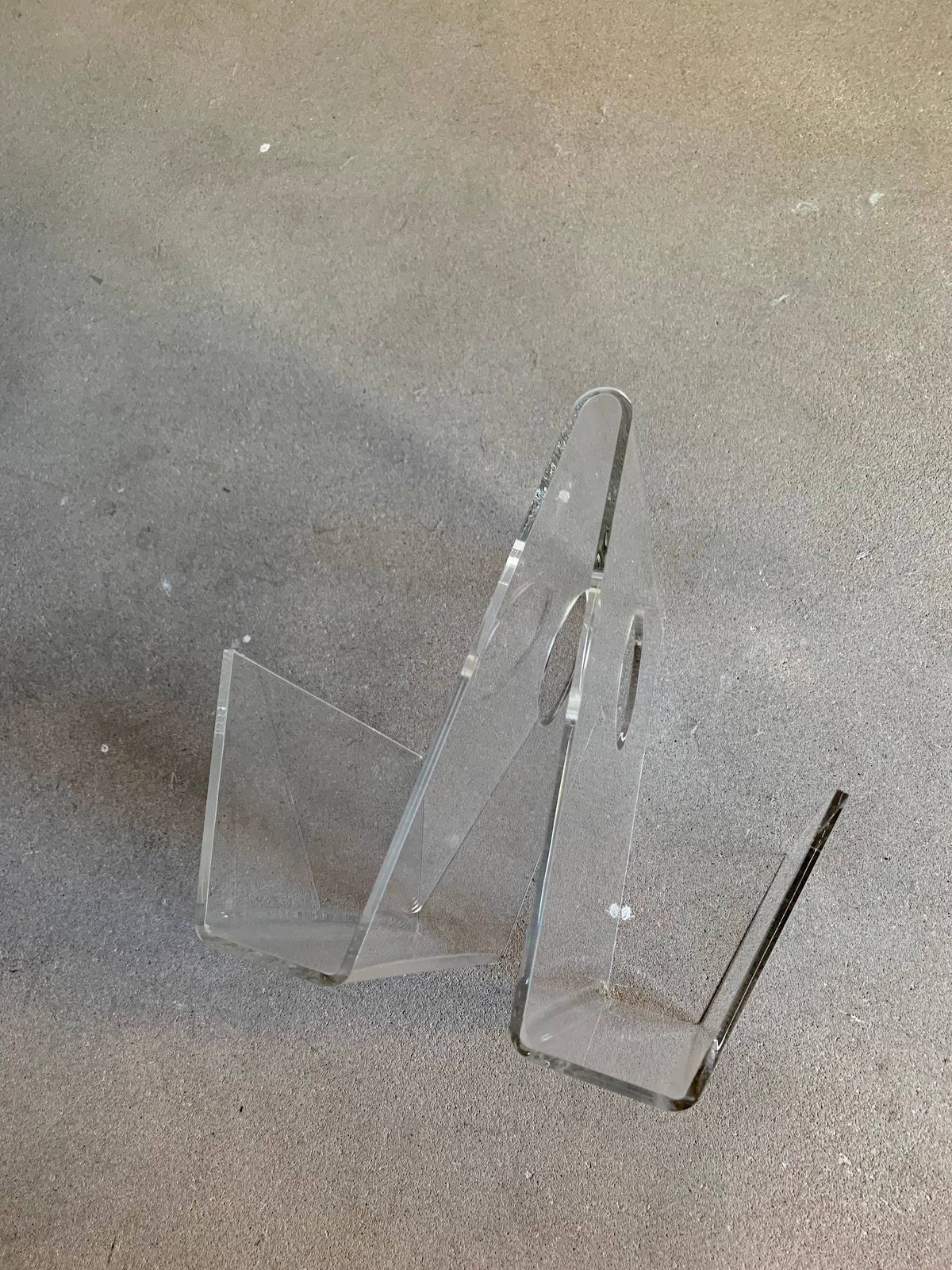 Acrylic Glass Magazine Holder Rack | Mid Century photo vinterior