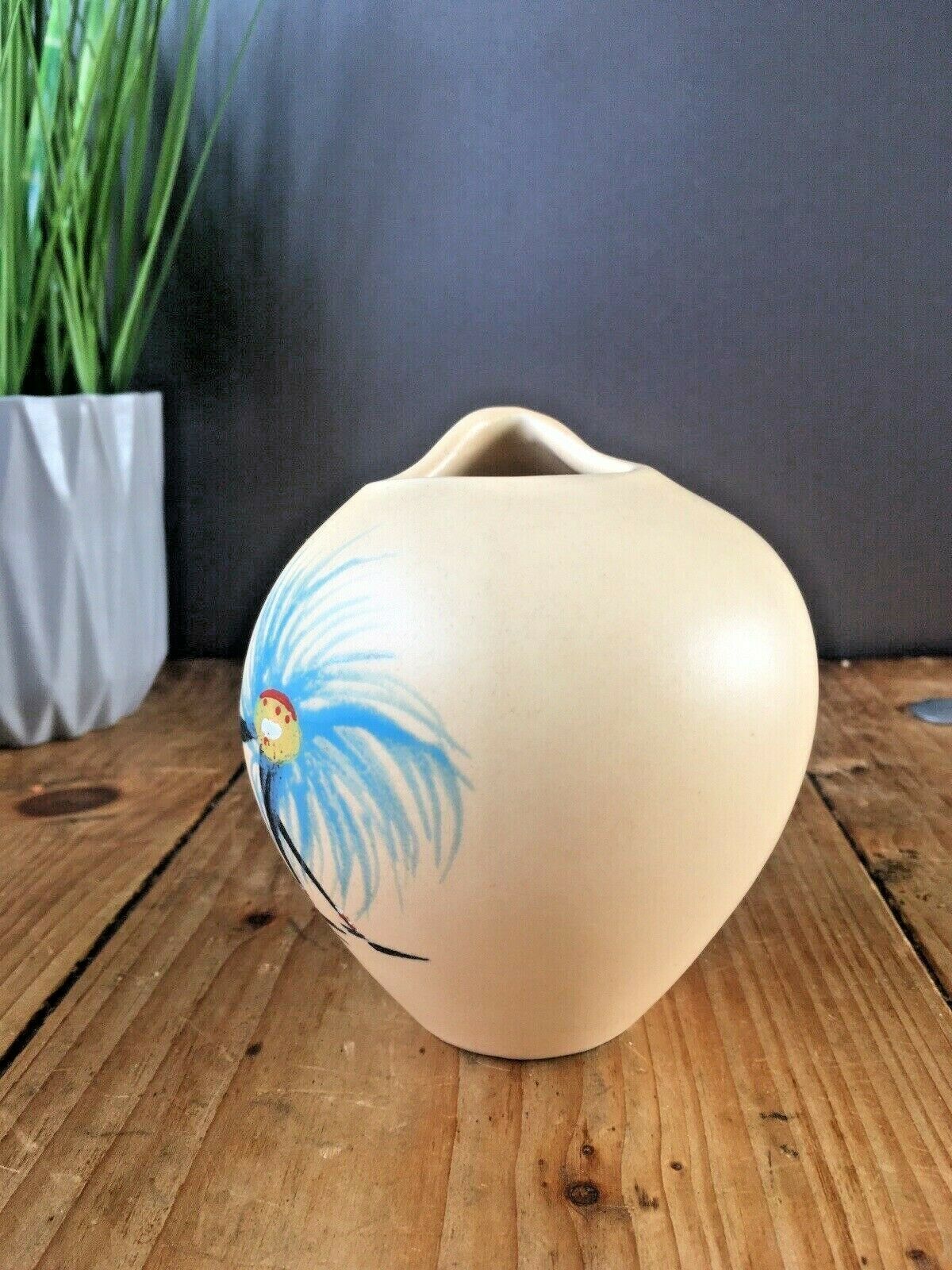Rare 50s Mid Century Zell Schmider Keramik West German Pottery African 4166 Vase photo Home Decor