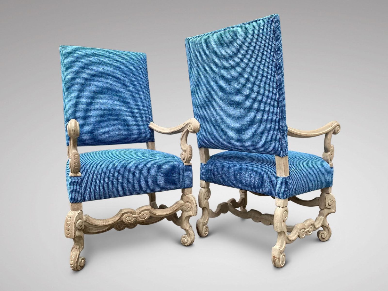 Pair Of 19th C Dutch Carved Armchairs photo Furniture