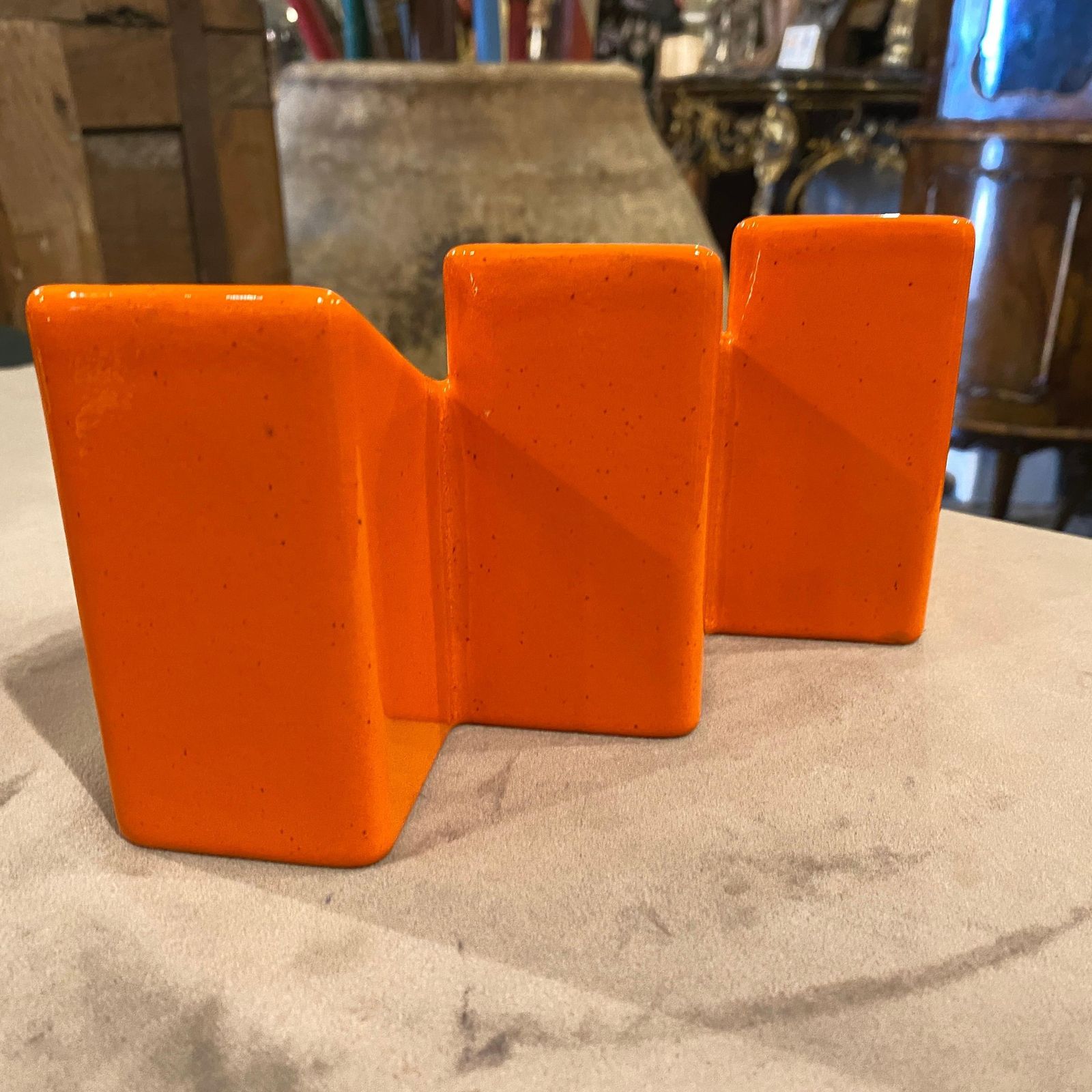 Space Age Orange Vetrochina Ceramic Vase By Il Picchio photo buy