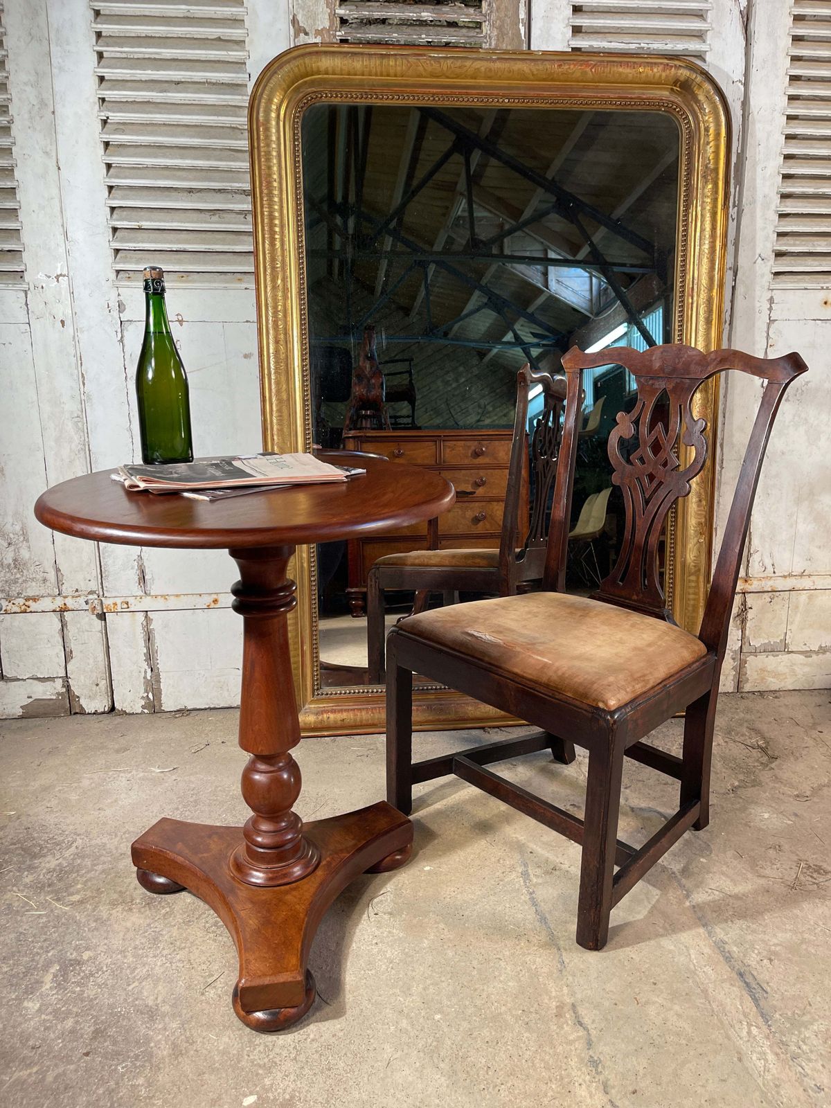 Early Antique Georgian Chippendale Side Chair Circa 1750 photo for sale