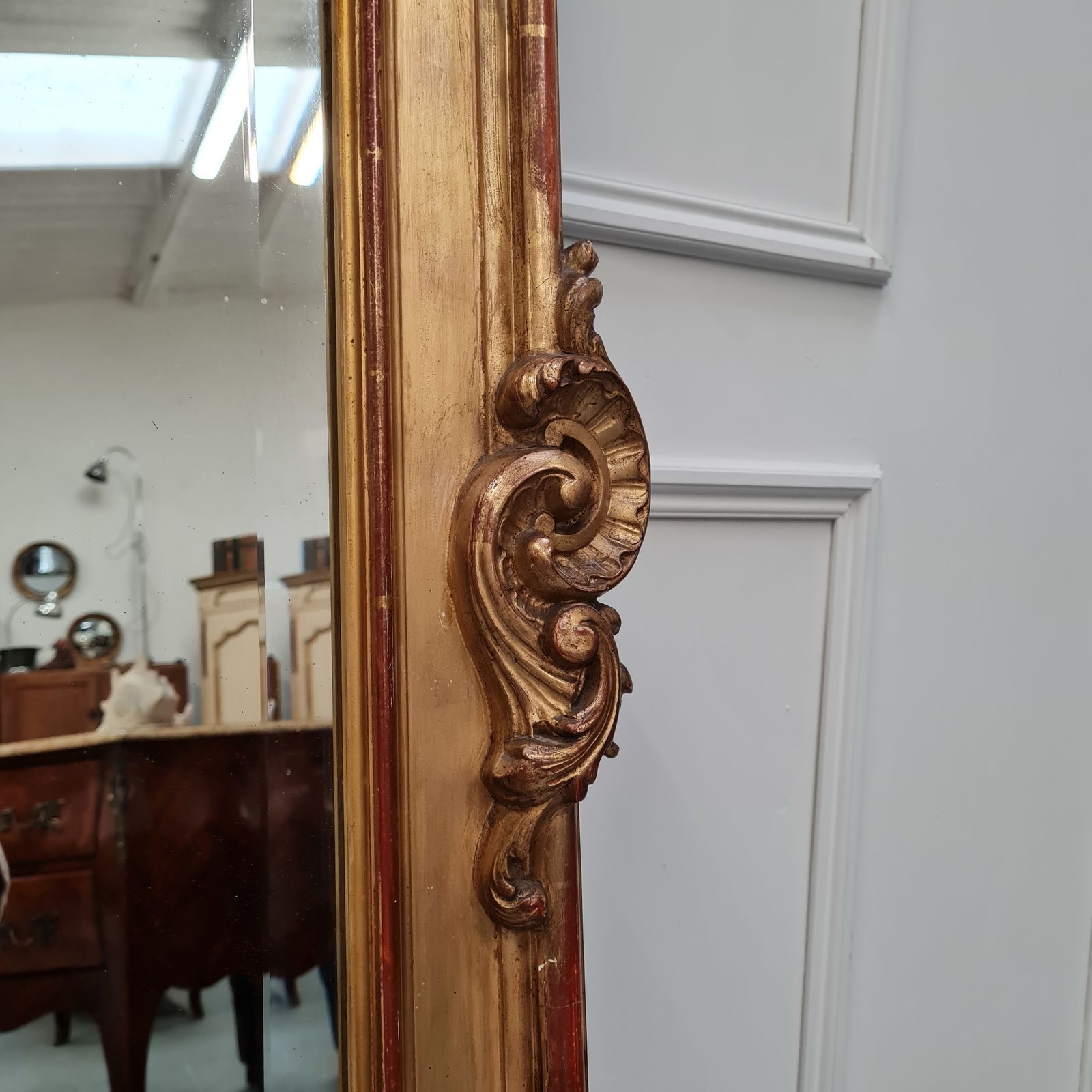 Fine Antique Gilded French Mirror C1880 Free Delivery photo 1350.0
