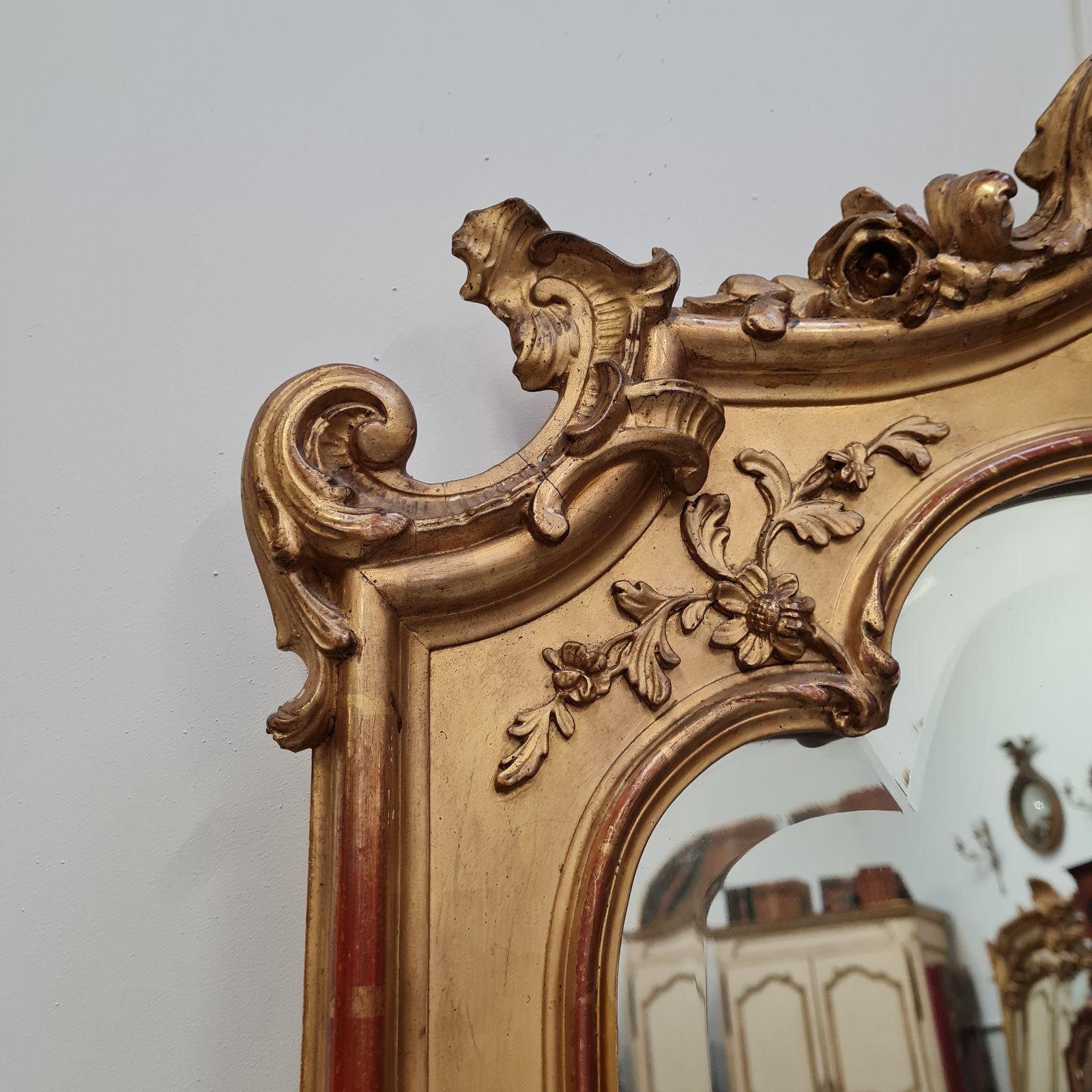Fine Antique Gilded French Mirror C1880 Free Delivery photo vinterior
