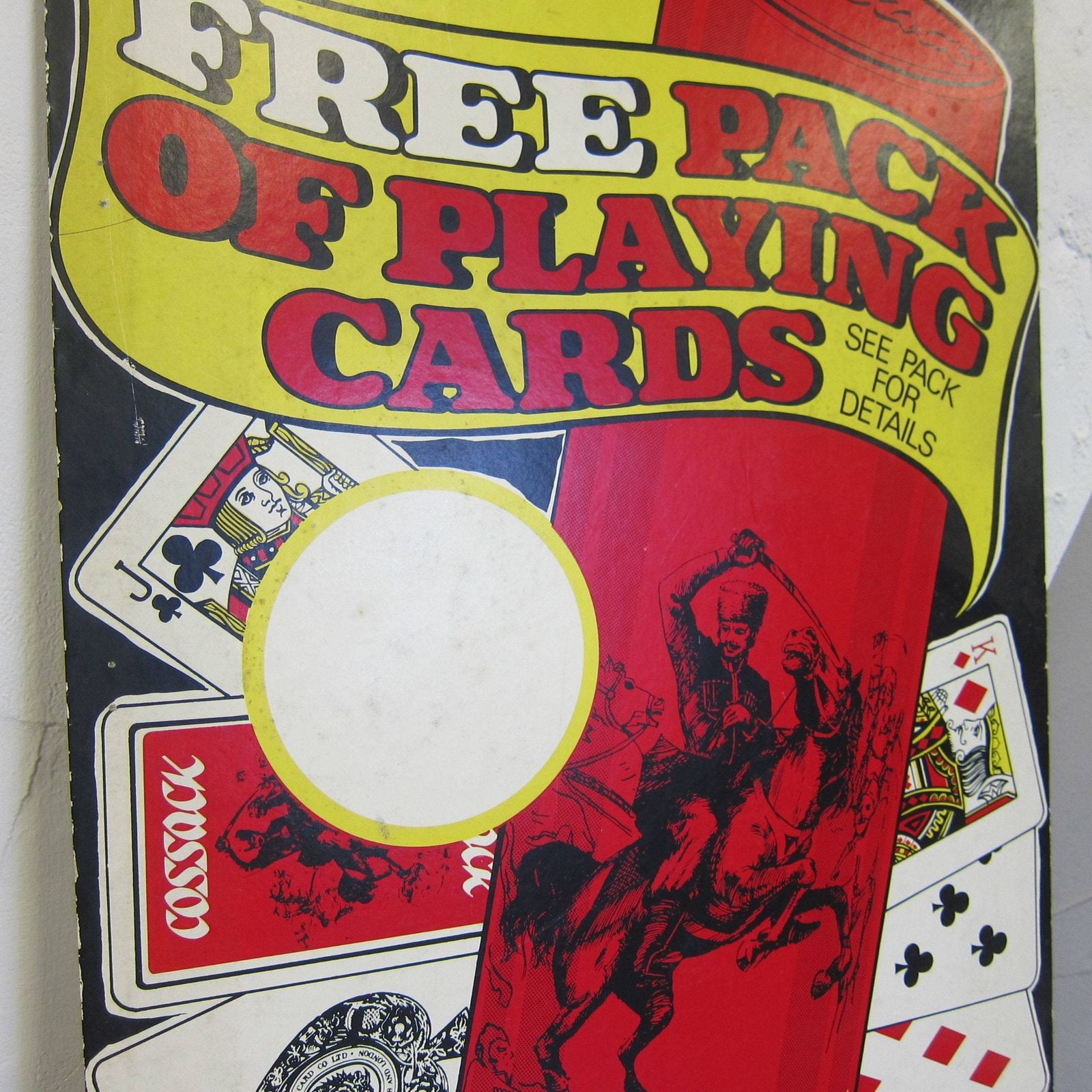 Vintage 1960s Advertising Sign Poster Playing Cards photo for sale