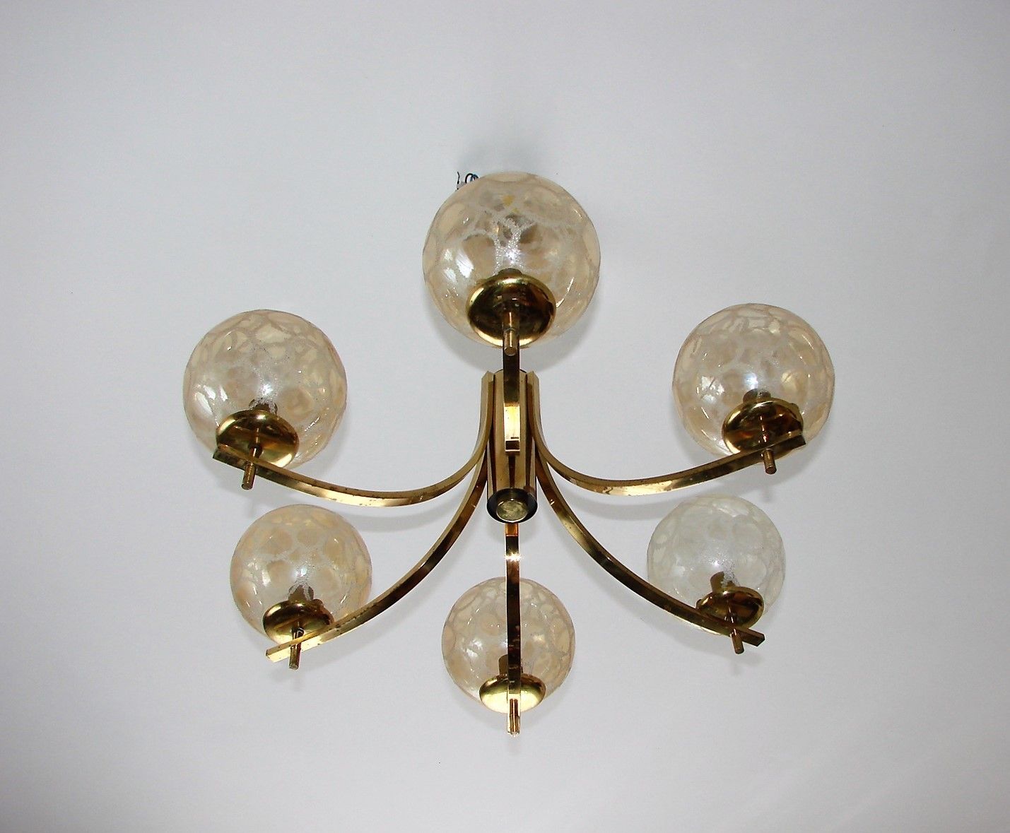 Chandelier, 1970s, Brass, Vintage photo furniture