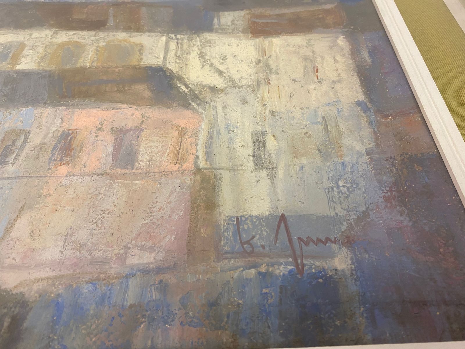 1970s Italian Painting, Oil On Canvas photo Art