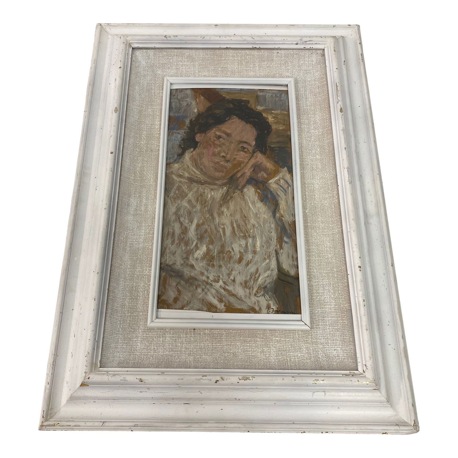 1970s Italian Portrait Painting