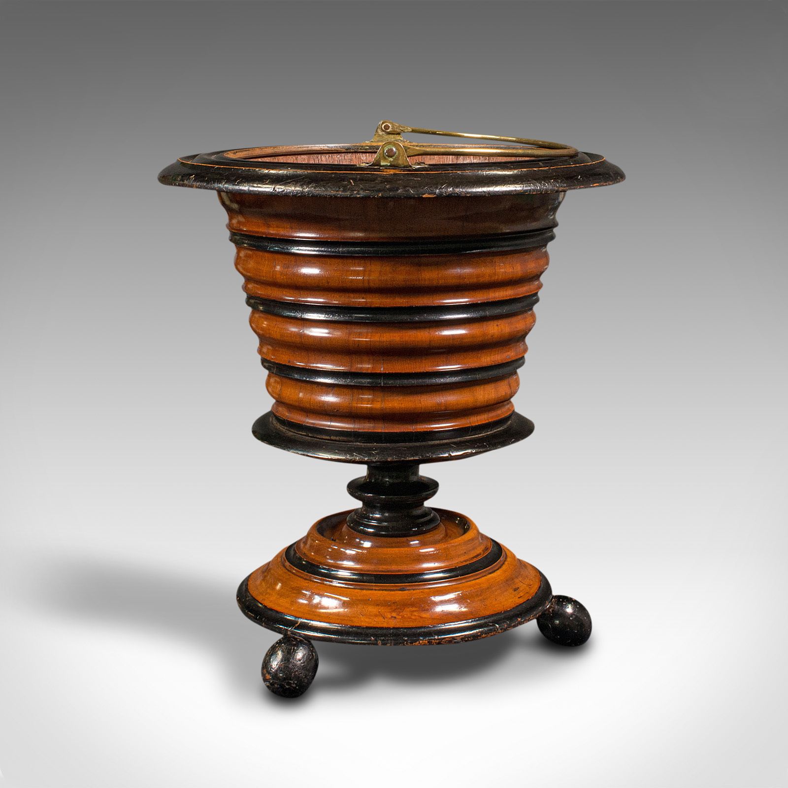 Antique Fireside Store, Dutch, Walnut, Jardiniere, Log Bin, C.1900 photo 1195.0