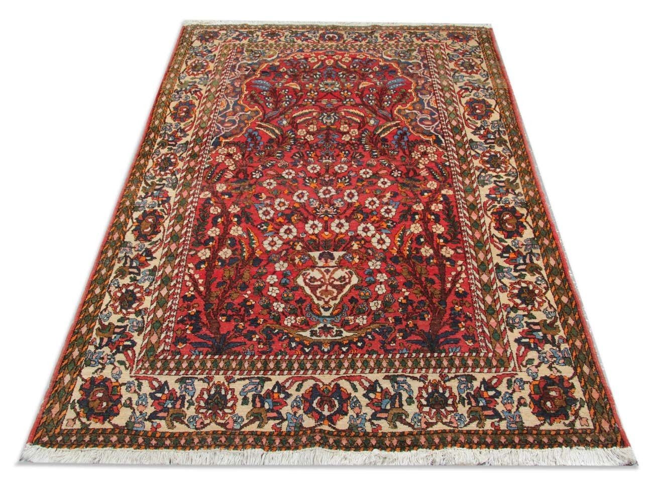 Traditional Red Wool Carpet Handknotted Orienal Antique Area Rug photo Textiles