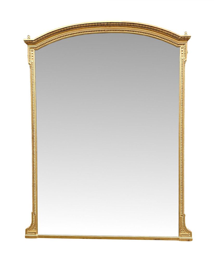 A Very Fine And Rare 19th Century Overmantle Mirror By John Taylor And Sons Edinburgh