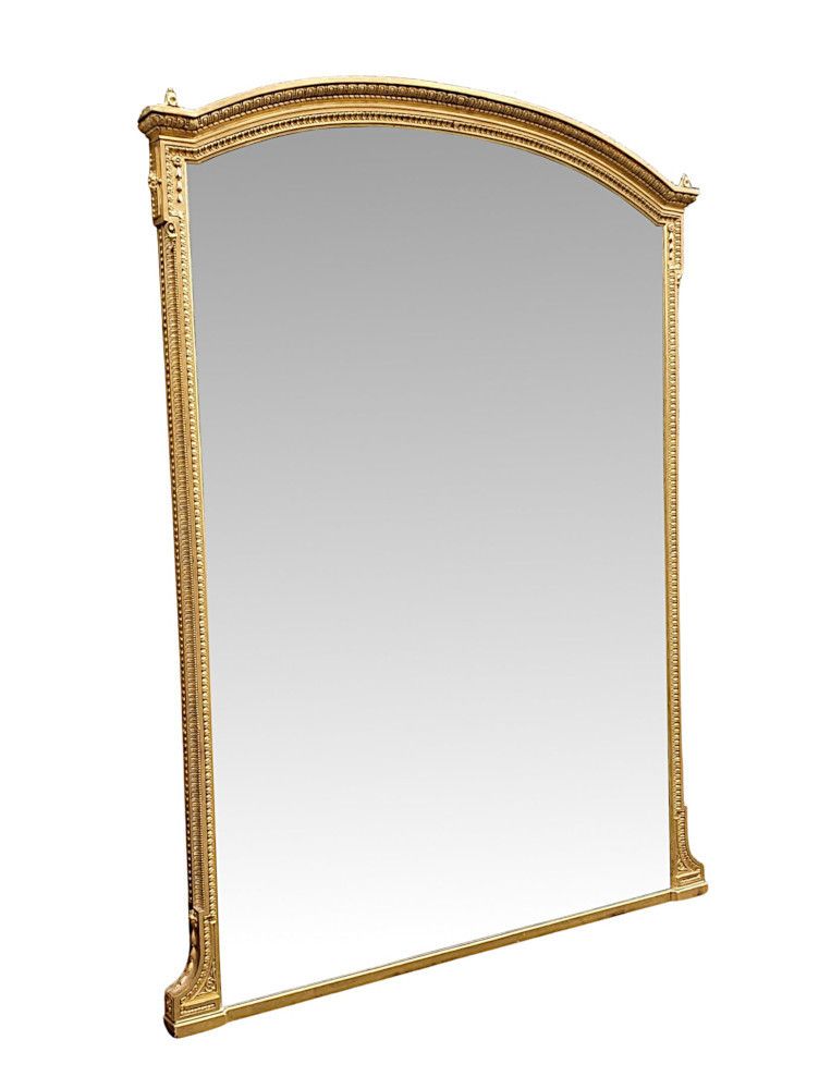 A Very Fine And Rare 19th Century Overmantle Mirror By John Taylor And Sons Edinburgh photo Home Decor