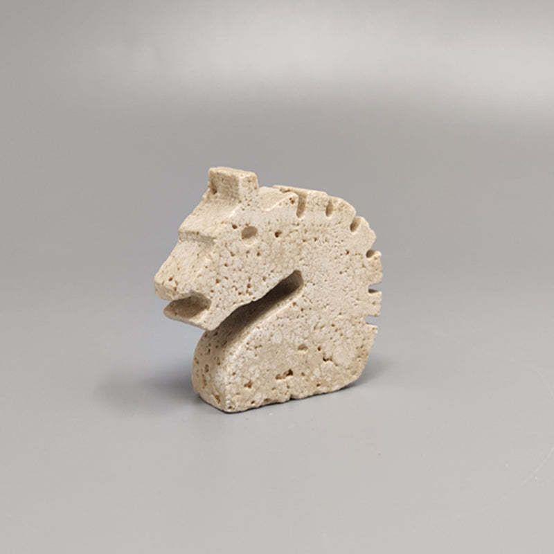 1970s Original Travertine Horse Sculpture By Enzo Mari For F.Lli Mannelli photo 152.0