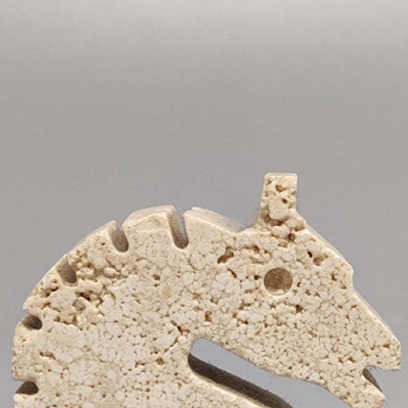 1970s Original Travertine Horse Sculpture By Enzo Mari For F.Lli Mannelli photo vinterior
