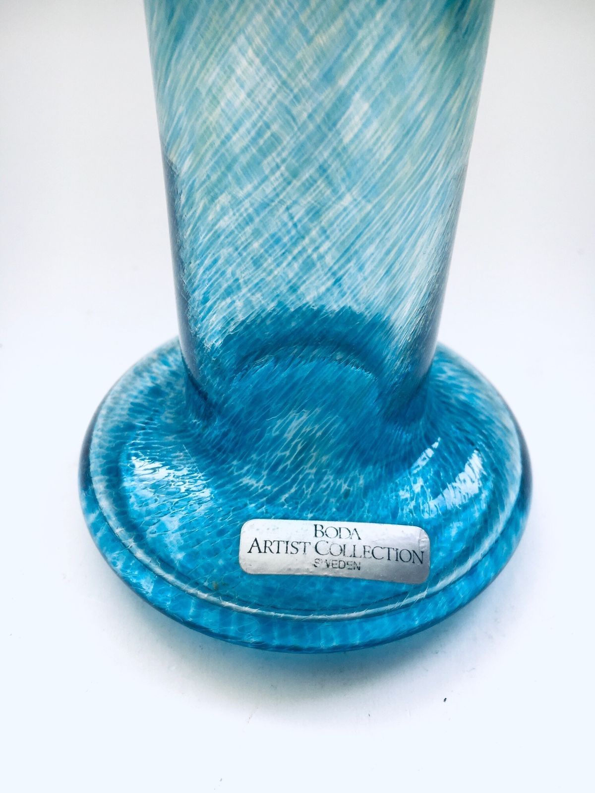 photo for sale Boda Artist Collection Art Glass Vase By Bertel Vallien For Kosta Boda, Sweden 1980's