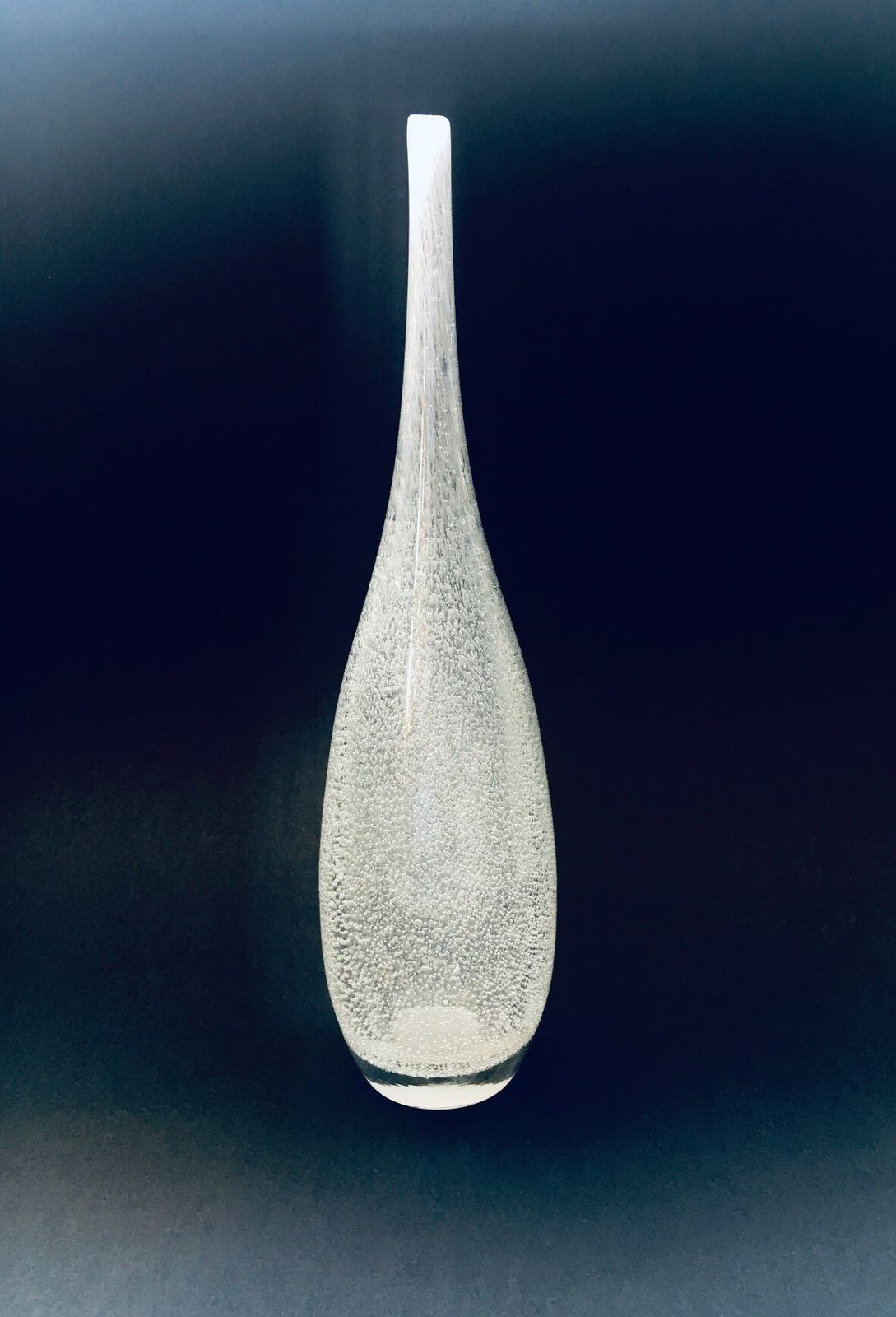 Vintage Art Glass Bubble Spout Vase, France 1960's photo furniture