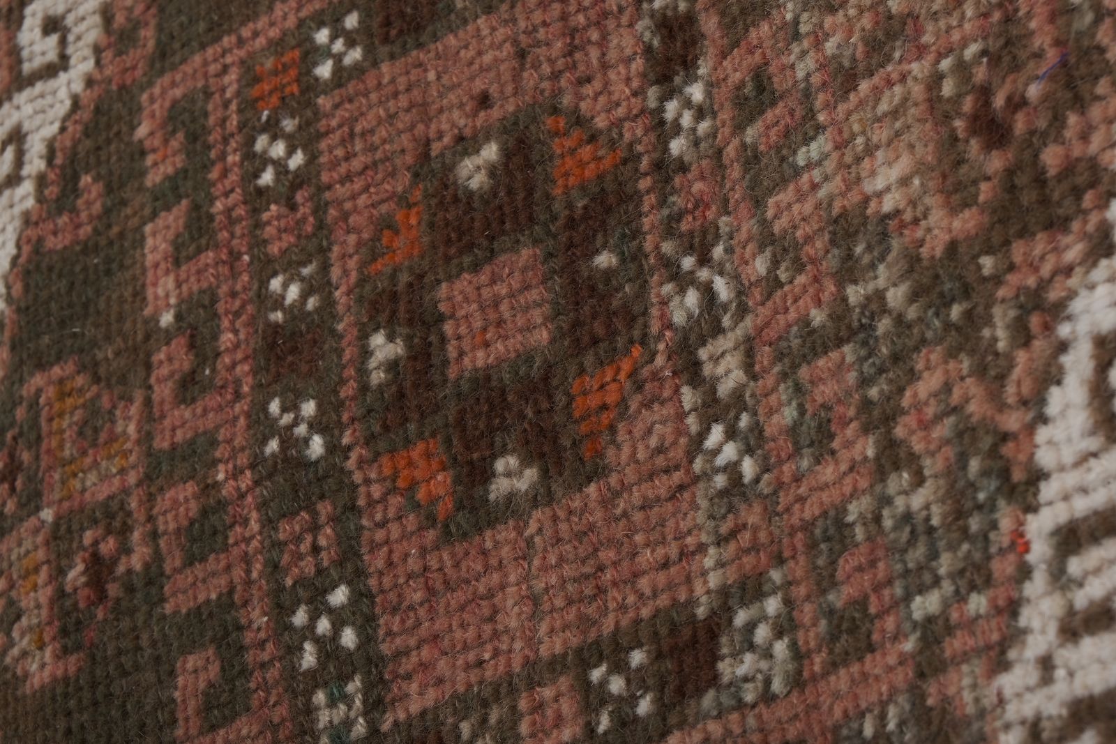 Textiles Kurdish Hand Knotted Distressed Tribal Runner 4'4'' X 8'7'' photo