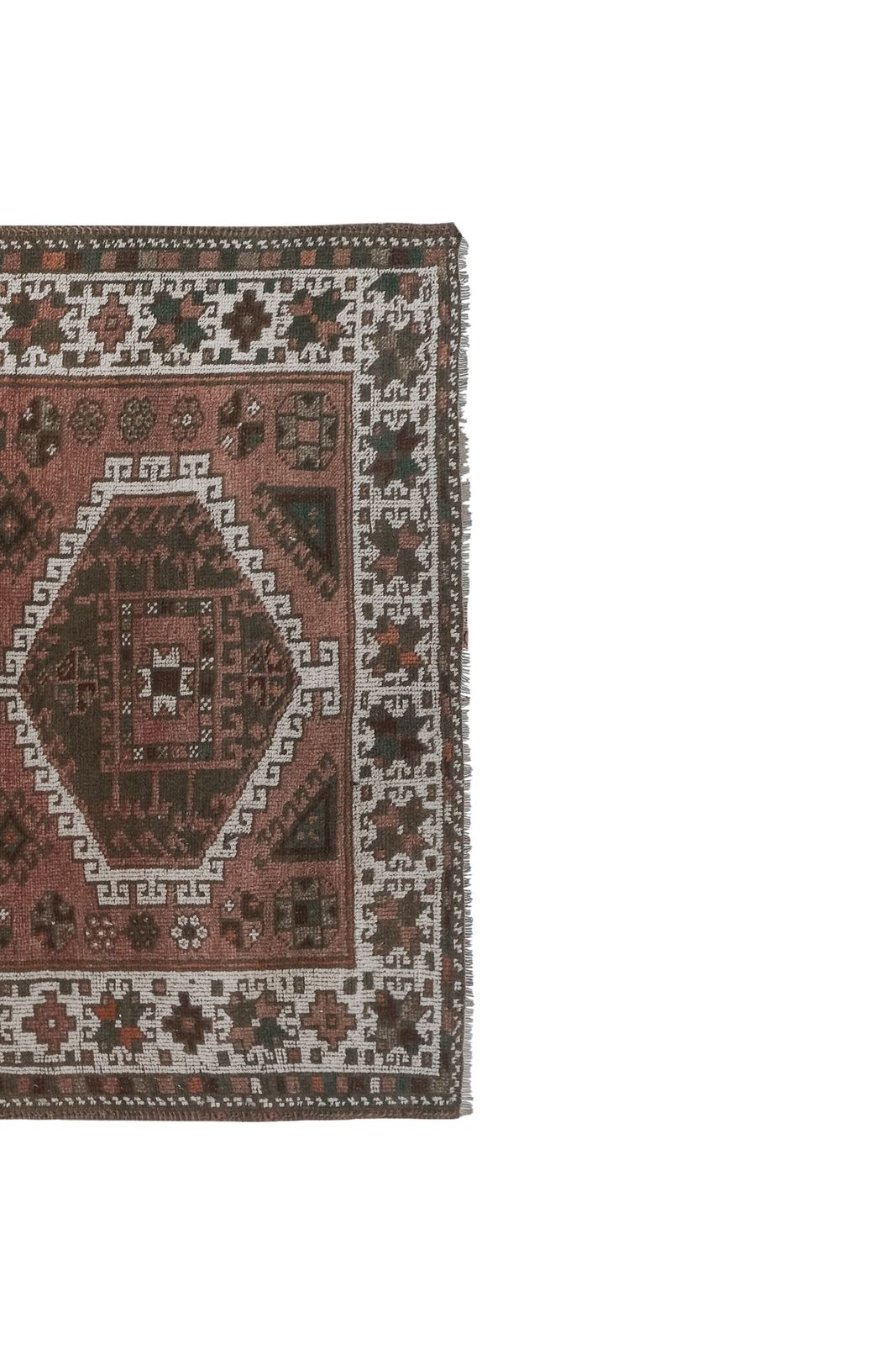 557.0 Kurdish Hand Knotted Distressed Tribal Runner 4'4'' X 8'7'' photo