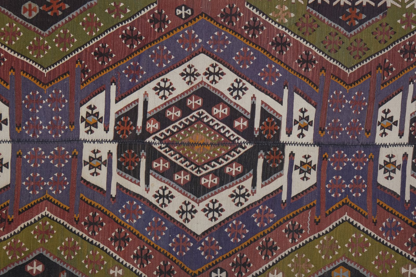 photo for sale Vintage Pastel Geometric Kilim Rug 4'11'' X 11'11''