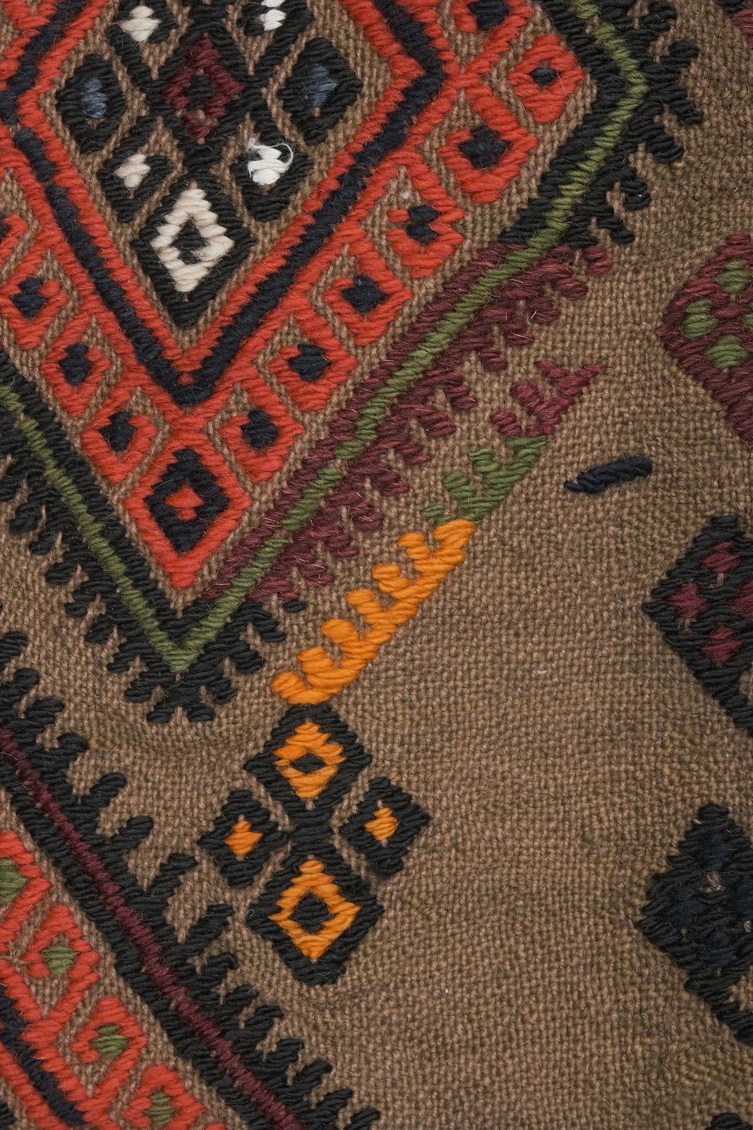 1980s Vintage Turkish Kilim Flat Weave Area Rug 5'3'' X 6'1'' photo furniture