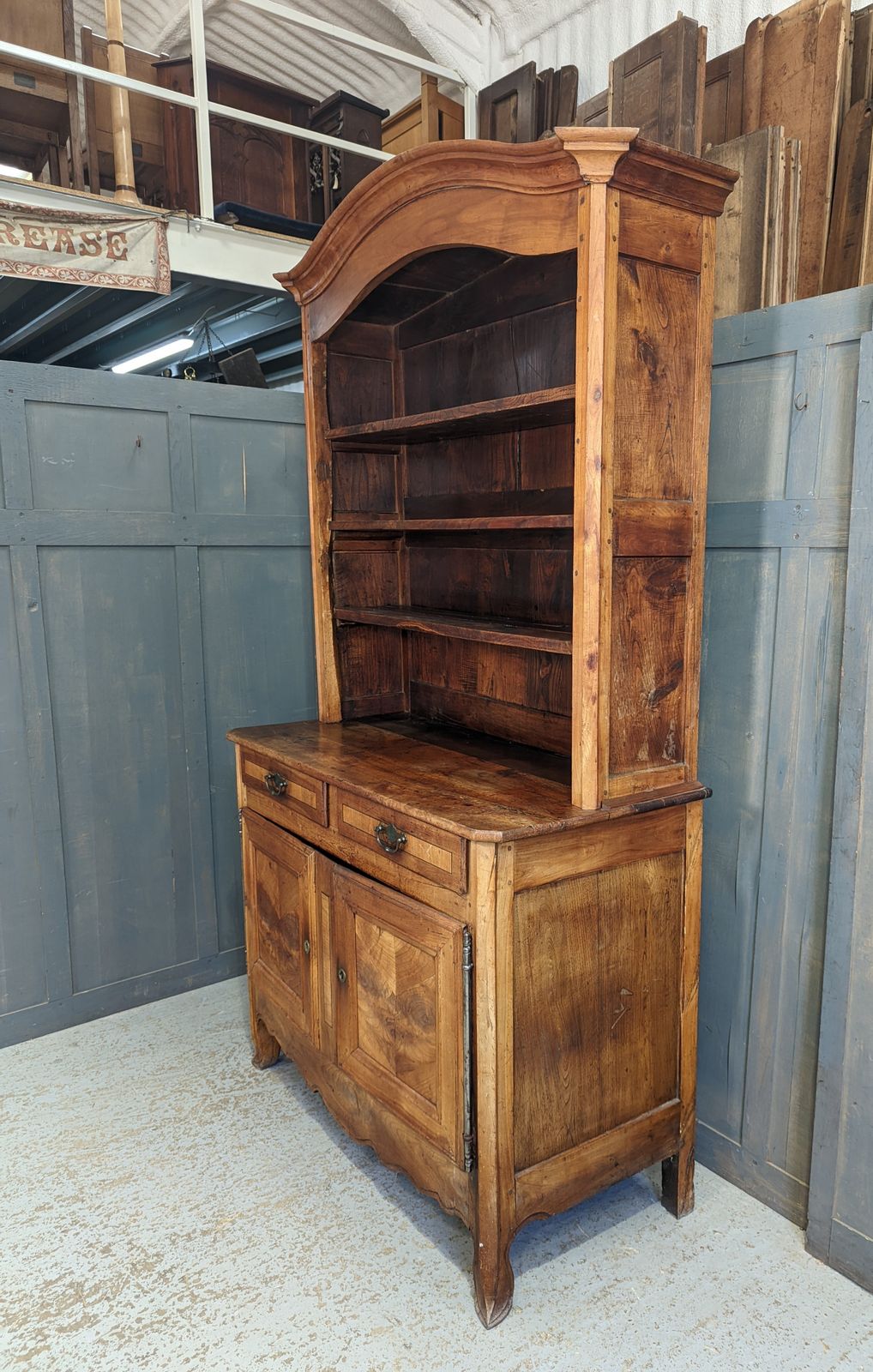 Antique Cherry Wood Inlaid French Dresser Cabinet photo furniture