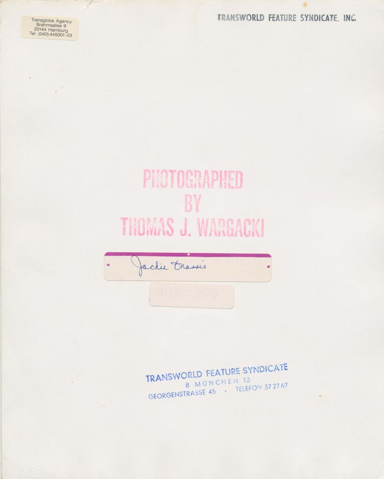 Thomas J. Wargacki Jackie Onassis; Street Photography; 1970s, 25,2 X 20,2 Cm photo Art