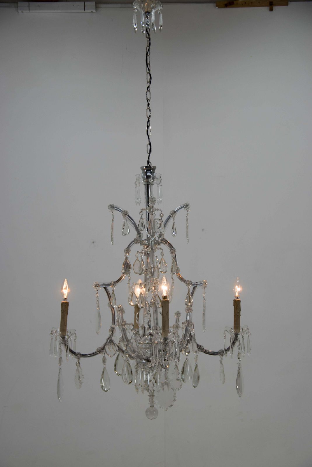 Maria Theresa Crystal Chandelier, Austria, 1900s photo vintage