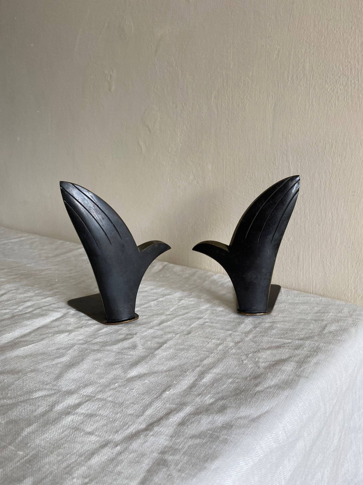 Richard Rohac Pair Of Bronze Bookends, Mid Century C.1950s, Austria photo furniture