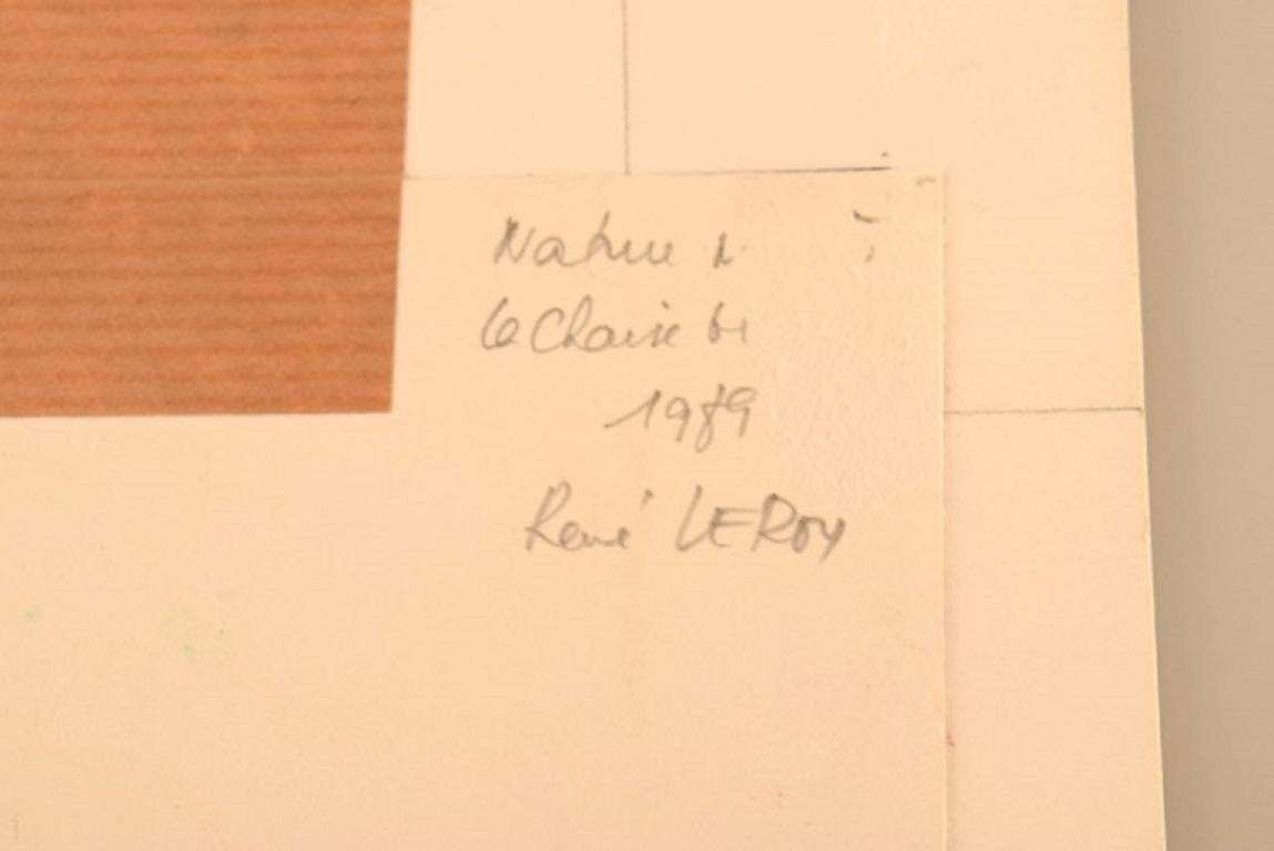 René Leroy, French Artist, Pastel On Paper, Dated 1989 photo Art