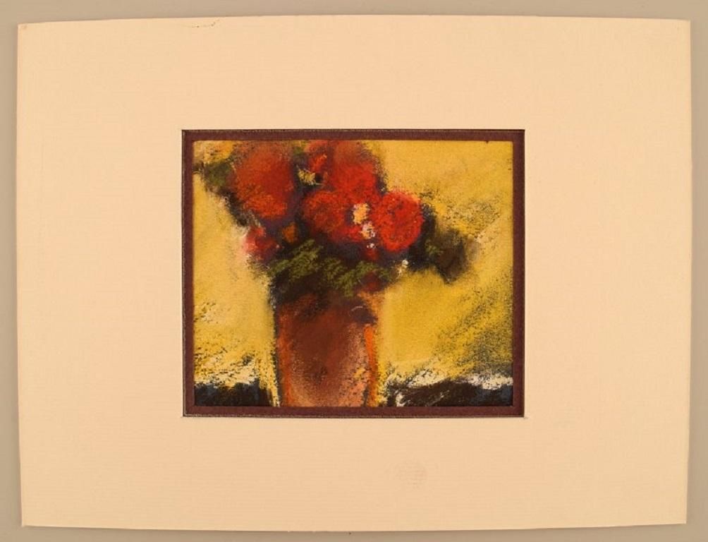 René Leroy, French Artist, Pastel On Paper, 1980s photo furniture