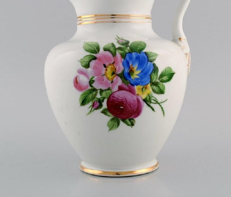 Antique Bing & Grøndahl Chocolate Jug In Porcelain With A Lion On The Handle photo for sale