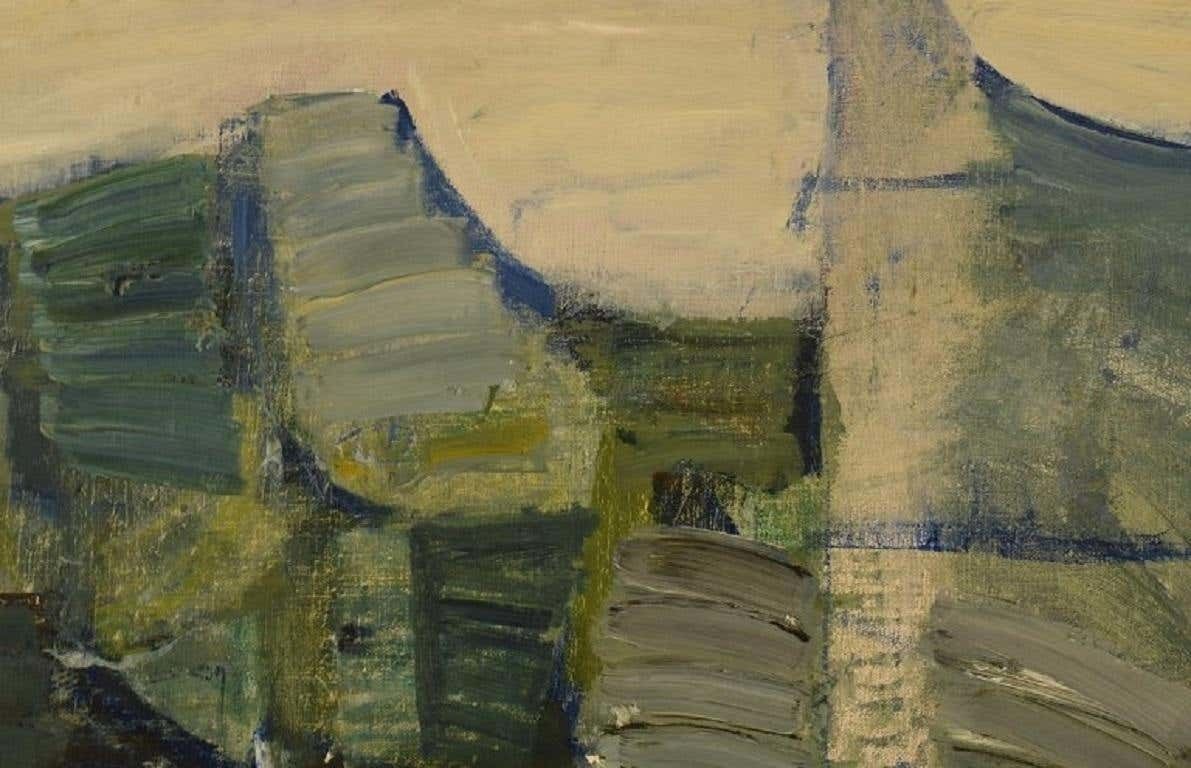 Olle Agnell, Sweden, Oil On Canvas, Modernist Landscape, 1960s photo for sale
