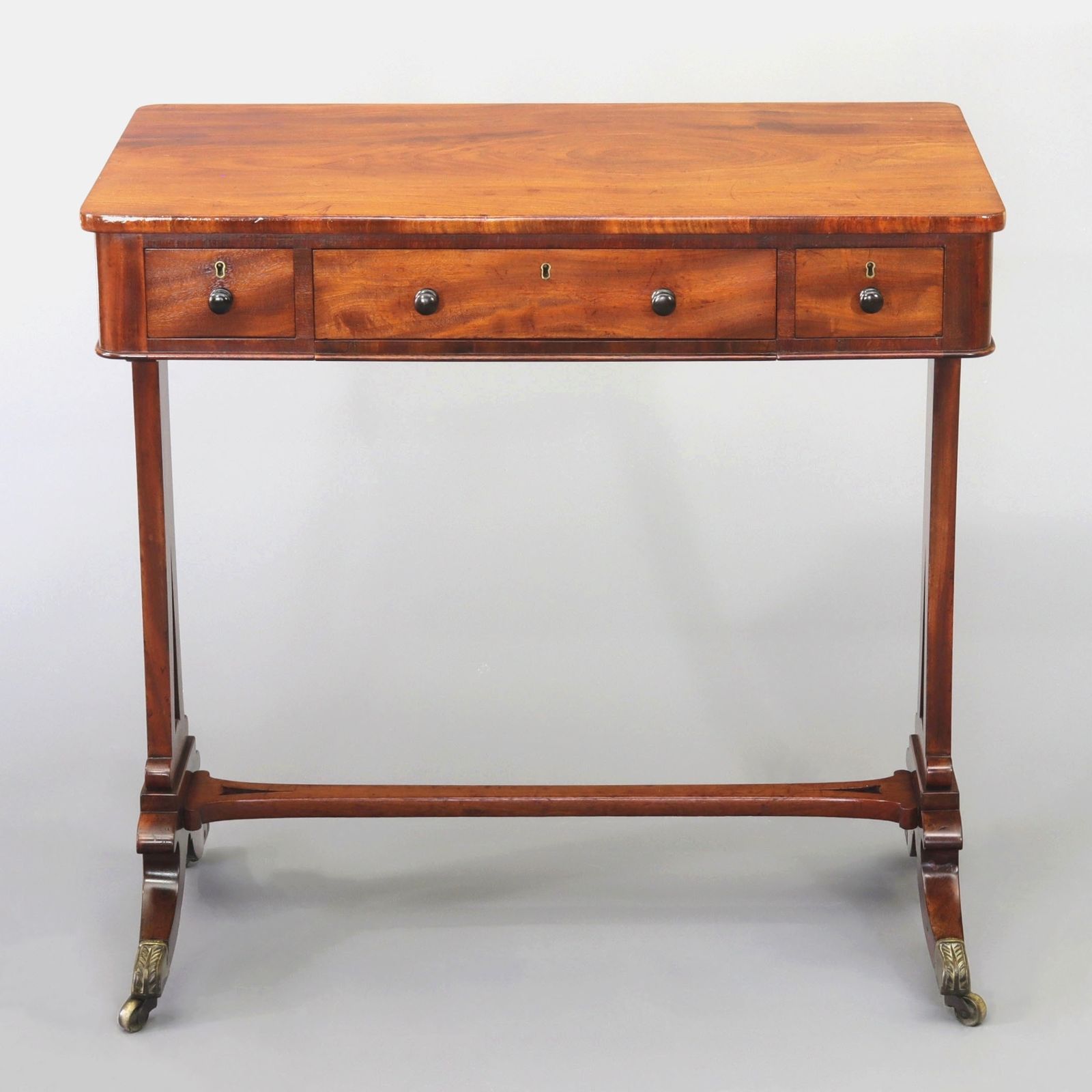 Regency Curl Mahogany Small Ladies Writing Desk C1820 photo furniture