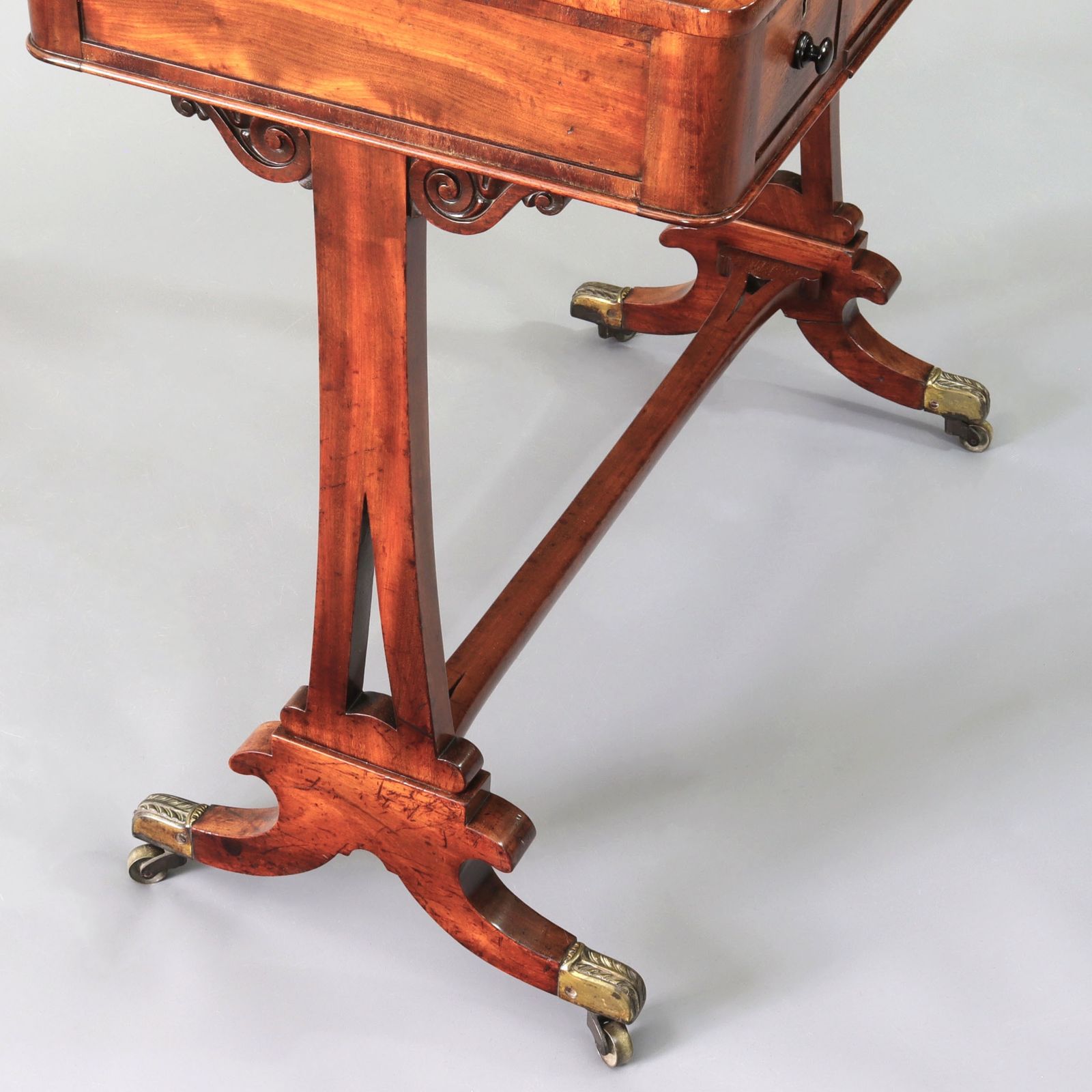 Regency Curl Mahogany Small Ladies Writing Desk C1820 photo 1995.0