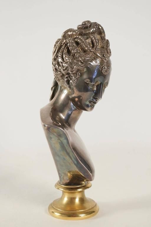 Buste Of Diane In Bronze And Silver, Beginning Of The 20th Century photo Art