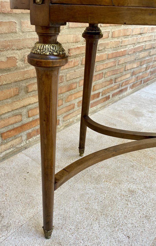 French Walnut And Bronze Dressing Table Or Vanity With Candelabra Arms photo vinterior