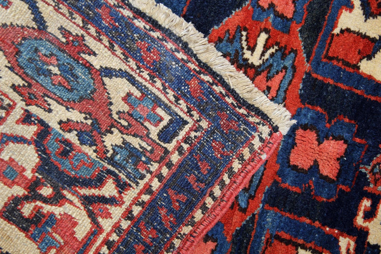 Rustic Handmade Carpet Oriental Geometric Rug Rust Wool Livingroom Rug 140x190cm photo vintage