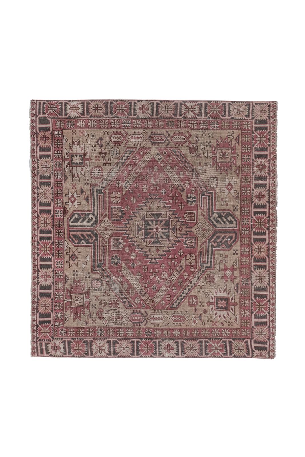 Antique Caucasian Kazak Rug With Tribal Geometric Medallion 5'5'' X 6' photo furniture