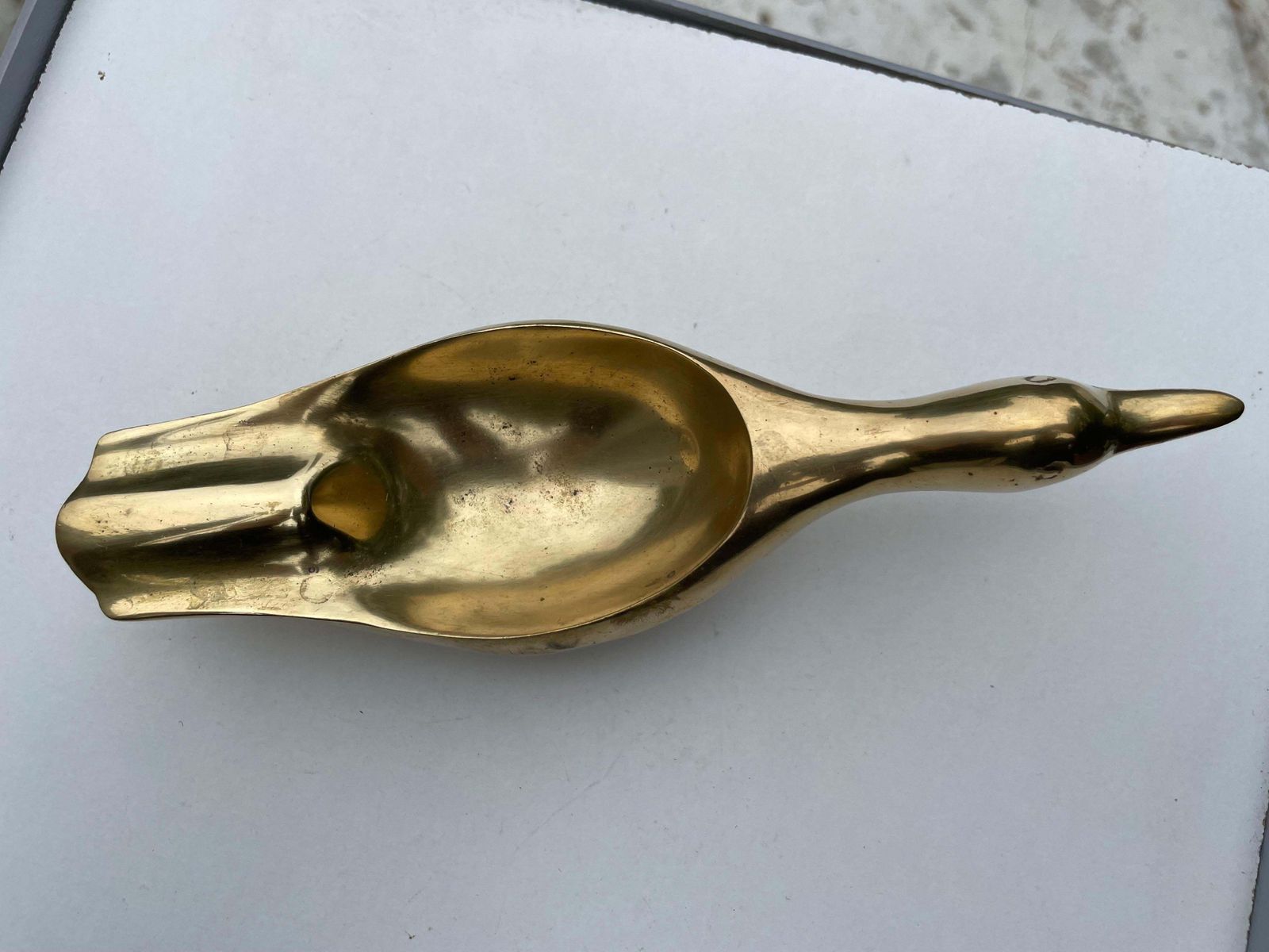 Sculpture Ashtray Or Vide Poche, In Solid Brass, In A Gold Color, France 1970 photo Home Decor