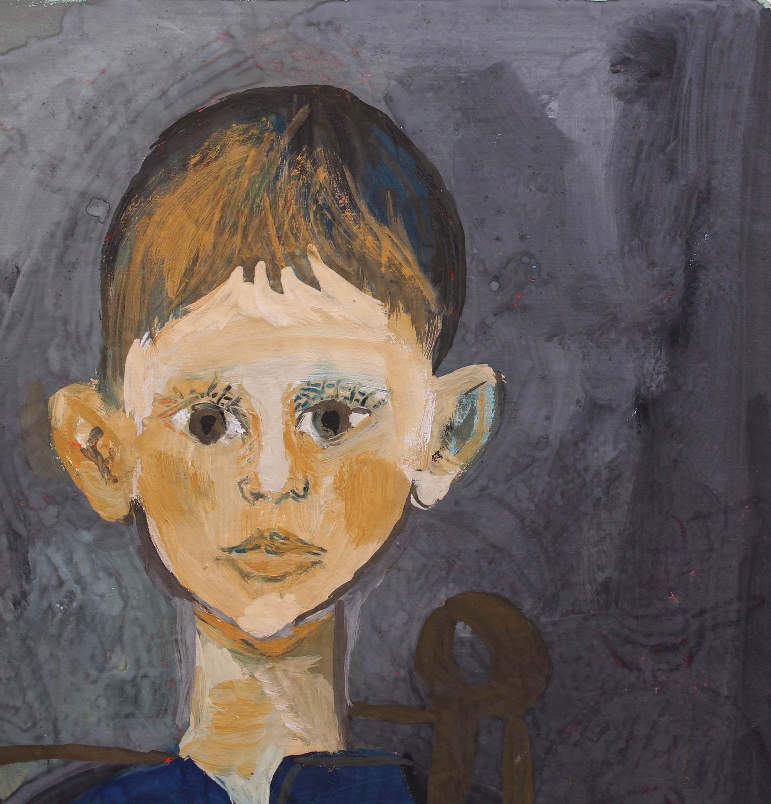 'Portrait Of Boy In A Chair' By Raymond Debiève (Circa 1960s) photo Art
